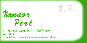 nandor perl business card